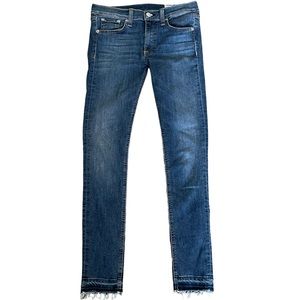 Rag & Bone ankle skinny released hem jeans whiskering women’s size 27